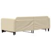vidaXL Lit de jour avec lit gigogne cr&egrave;me 100x200 cm tissu