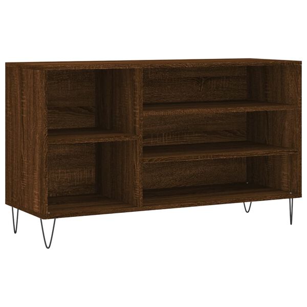 vidaXL Armoire &agrave; chaussures Ch&ecirc;ne marron 102x36x60cm Bois d'ing&eacute;nierie