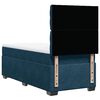 vidaXL Sommier &agrave; lattes de lit avec matelas bleu 90x200 cm velours
