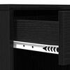 vidaXL Ensemble de table de maquillage LED avec tiroir Ch&ecirc;ne noir