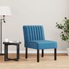 vidaXL Fauteuil sans accoudoirs bleu velours