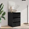 vidaXL Armoire &agrave; tiroirs Ch&ecirc;ne noir 41 x 40 x 58 cm Bois d'ing&eacute;nierie