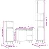 vidaXL Ensemble de meubles de salle de bain 3 pcs Sonoma gris