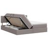vidaXL Lit avec rangement et matelas Taupe 160 x 200 cm Velours