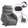 vidaXL Fauteuil inclinable &eacute;lectrique gris similicuir
