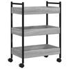 vidaXL Chariot de cuisine sonoma gris 50x30x70 cm bois d'ing&eacute;nierie