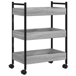 vidaXL Chariot de cuisine sonoma gris 50x30x70 cm bois d'ing&eacute;nierie