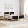 vidaXL Cadre de lit avec t&ecirc;te de lit Noir 140 x 190 cm Pin massif