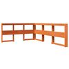 vidaXL Lit biblioth&egrave;que sans matelas cire marron 135x190 cm pin massif