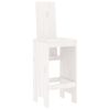 vidaXL Ensemble de bar de jardin 5 pcs blanc bois massif de pin