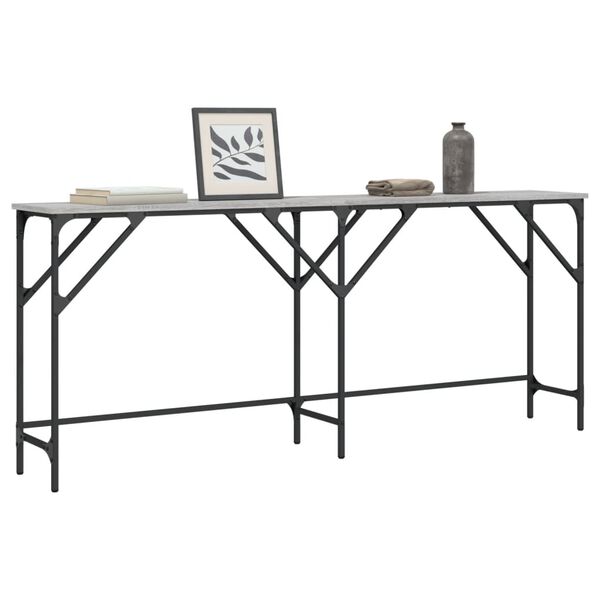 vidaXL Table console sonoma gris 180x29x75 cm bois d'ing&eacute;nierie
