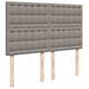 vidaXL Sommier &agrave; lattes de lit avec matelas Taupe 140x190 cm Tissu