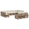 vidaXL Ensemble de canap&eacute; de jardin 13 pc Beige et blanc cr&egrave;me