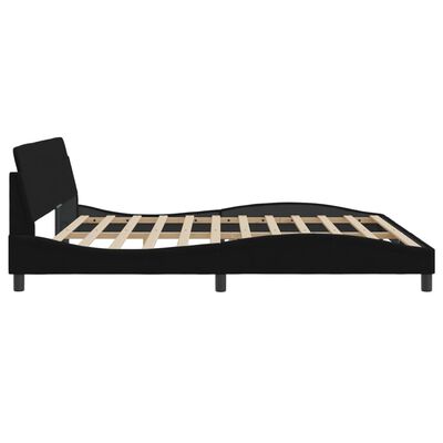 vidaXL Cadre de lit avec tête de lit Noir 200x200 cm Velours
