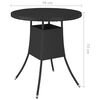 vidaXL Salon de jardin 7 pcs avec coussins R&eacute;sine tress&eacute;e Noir