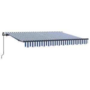 vidaXL Auvent R&eacute;tractable Bleu 300 x 200 cm tissu