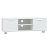 vidaXL Meuble TV Blanc 120x40,5x35 cm Bois d'ing&eacute;nierie