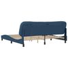 vidaXL Cadre de lit avec LED sans matelas Hvar bleu 200x200 cm tissu