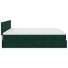 VidaXL Cadre de lit ottoman avec matelas vert fonc&eacute; 180x200 cm velours