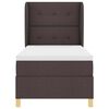 vidaXL Lit &agrave; ressorts avec matelas gris fonc&eacute; 90x190 cm Marron fonc&eacute;