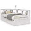 vidaXL Lit biblioth&egrave;que sans matelas blanc 75x190cm bois de pin massif