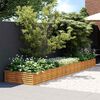 vidaXL Lit sur&eacute;lev&eacute; de jardin 482x100x36 cm acier corten