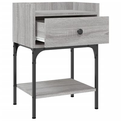 vidaXL Table de chevet sonoma gris 40,5x31x60 cm bois d'ingénierie