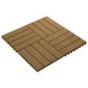 vidaXL Carreau de terrasse en relief 11 pcs WPC 30x30 cm 1 m²