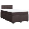 vidaXL Sommier &agrave; lattes de lit avec matelas Marron fonc&eacute; 120x200 cm