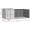 vidaXL Cage pour oiseaux Anthracite 635 x 304 x 247 cm Acier galvanis&eacute;