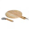 Livoo Ensemble de coupe de pizza 30 cm Bois
