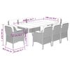 vidaXL Ensemble &agrave; manger de jardin et coussins 9 pcs marron poly rotin