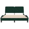 vidaXL Cadre de lit avec LED sans matelas vert fonc&eacute; 120x200cm velours