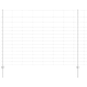 vidaXL Cl&ocirc;ture sauvage ext&eacute;rieure avec poteaux 50 x 1,6 m Argent&eacute;