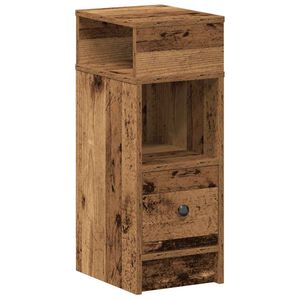 vidaXL Table de chevet avec tiroir en bois ancien 25x31x66 cm