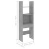 vidaXL Ensemble de biblioth&egrave;que 4 pcs Gris b&eacute;ton Bois d'ing&eacute;nierie