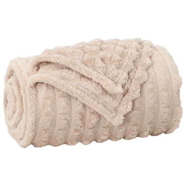 vidaXL Jet&eacute; Beige 200 x 150 cm Toison