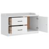 vidaXL Banc de couloir SANDNES blanc 87x40x50 cm bois de pin massif