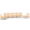 vidaXL Salon de jardin 6 pcs Bois de pin massif