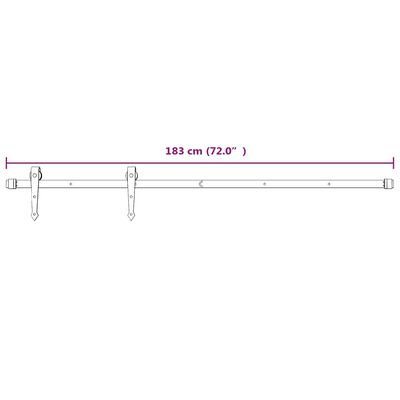 vidaXL Porte coulissante et kit de quincaillerie 90x210 cm pin massif