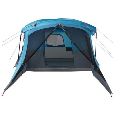 vidaXL Tente de camping avec porche 4 personnes bleu imperméable