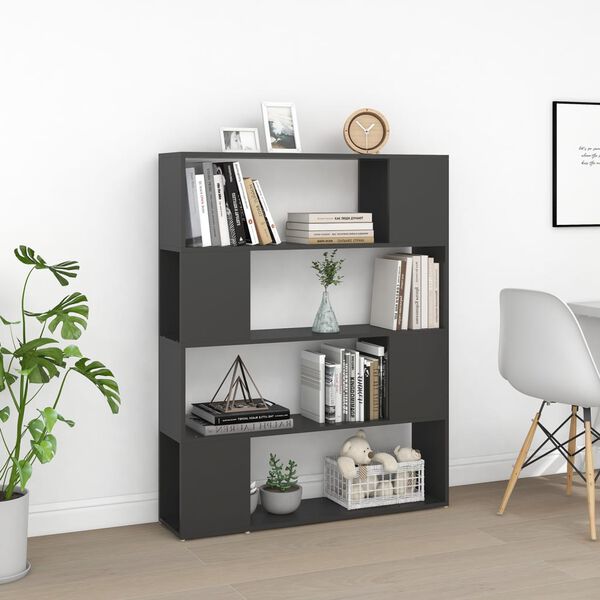 vidaXL Biblioth&egrave;que/S&eacute;parateur de pi&egrave;ce Gris 100x24x124 cm