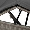 vidaXL Transat double avec toit Gris 205 x 129 x 200 cm Rattan PE