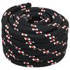 vidaXL Corde de bateau Noir PP