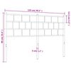vidaXL T&ecirc;te de lit de remplacement m&eacute;tal blanc 120 cm