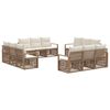 vidaXL Ensemble de canap&eacute; de jardin 12 pcs Beige polyrotin