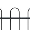 vidaXL Cl&ocirc;ture de jardin avec dessus en cerceau Acier 1,8 m Noir