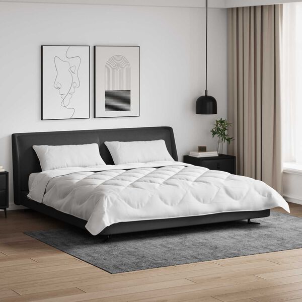 vidaXL Ensemble de Duvet 3 pcs Blanc Microfibre et Plumes D'oie