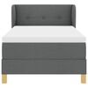vidaXL Lit &agrave; ressorts avec matelas Gris fonc&eacute; 100 x 200 cm tissu