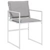 vidaXL Ensemble &agrave; manger de jardin avec coussins 15pcs blanc textil&egrave;ne